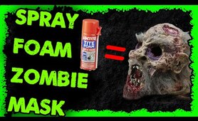 Spray Foam Zombie Mask DIY mask from home depot